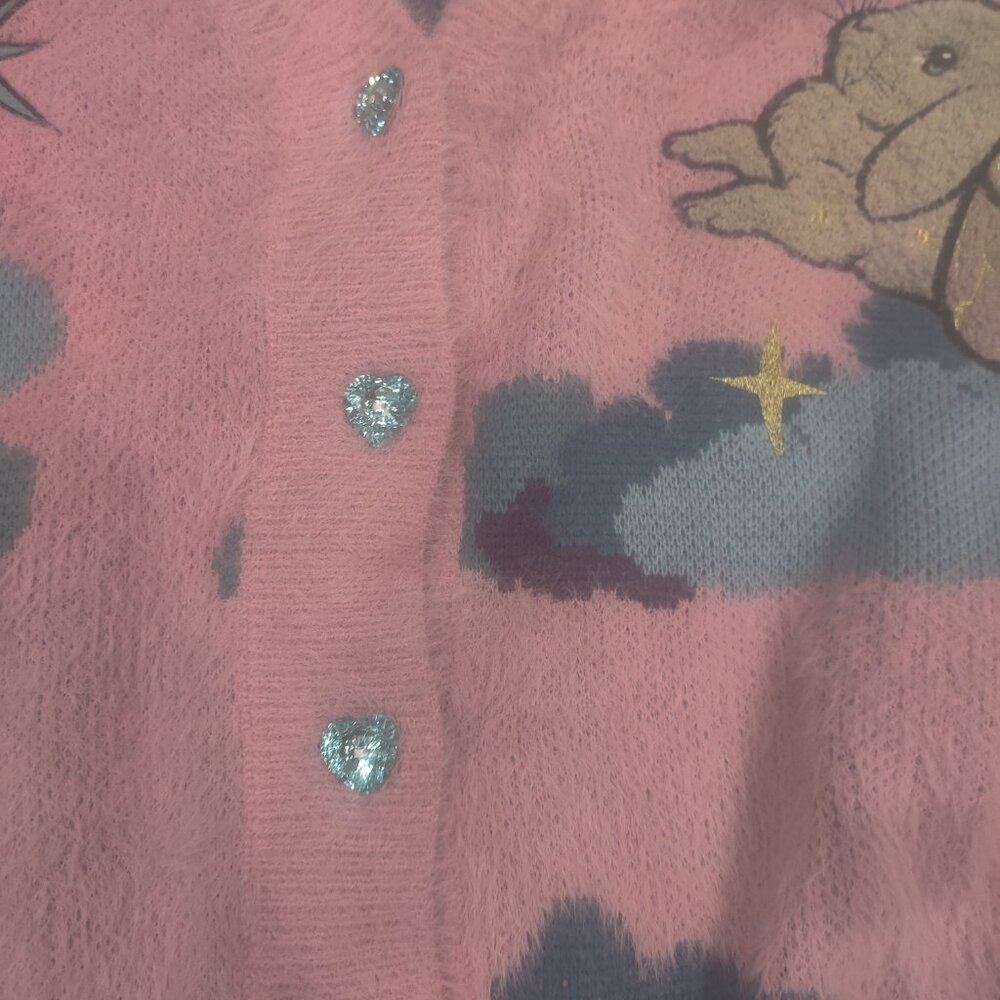Dangerfield Fuzzy bunny sweater size XXL New oversized - Picture 4 of 5